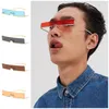 Brand Designer Sunglasses Siamese Lens Sun Glases Anti-UV Spectacles Semi-Rimless Eyeglasses Rectangle Adumbral Goggle A++