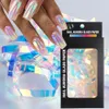 Nail Aurora Glass Paper 7 Färgdekaler För Fingernail Art Box Packed Nails Decoration Stickers Starry Wrap