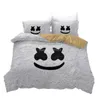 DJ Marshmello 3D -sängkläder Set Tryckt täcke täckning Kudde Twin Full Queen King Bed Linen Bedclothes Comporter Cover Set H09300G