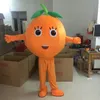 Halloween alaranjado mascote traje de alta qualidade desenhos animados frutas pelúcia anime tema caráter adulto tamanho Natal carnaval festa de aniversário fancy outfit