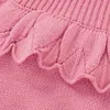 emmababyベビーニットロンパール女の子かわいいかぎ針編み幼児ブランド春サスペンダー幼児素敵な編み物211229