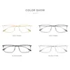 Okulary stopu tytanu ramki Mężczyźni kwadrat Myopia Receptury Okulary Ramki 2021 Pełne optyczne koreańskie okulary 8105