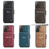 Caseme läder blixtlås plånbokfodral för iPhone 11 12 pro max xs xr x 8 7 plus samsung a71 a51 a72 a52 dubbel magnetiskt lås stativ kort slot retro cover