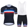 Zestawy wyścigowe Crossrider 2021 Zespół Francja Jazda na rowerze Koszulka MTB Odzież rowerowa Bike Wear Ubrania męskie Krótki żel BIB MAILLOT Culotte Suit