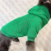 Yeşil Pet Kazak Hoodie Giysi Çizgili Evcil Kazak Köpek Giyim Rahat Schnauzer Köpekleri Kazak