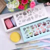 Pastry Hollow Out Storage Paper Box Solid Color Gift Package Rectangle Boxes Macaron Cake Chocolate Case Kitchen Home Supplies BH5223 WLY