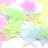 2021 3d estrelas adesivos de parede Fulgor de casa no escuro luminoso fluorescente para crianças sala de bebê quarto teto casa decoração