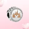 charm silver mouse pendant ice cream Shiny Zircon bead women jewelry Fit Original Bracelet diy gift201q