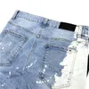 Dernière annonce été hommes jean court longueur denim pantalon mode déchiré décontracté lavé homme hip hop pantalon respirant pantalon male236v