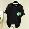 Femmes Funny Art Print T-shirt Harajuku T-shirts Femme T-shirt Summer Tees Lettre Femmes Tops Blanc Vert Rose Noir 210604