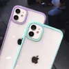 Cajas del teléfono de la cubierta a prueba de golpes del marco del color de la jalea para el iPhone 13 Pro Max 12 Mini 11 XR 8 Plus