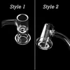 2Styles Pleine Soudure Bord Biseauté Fumer Quartz Banger 20mm OD Avec 10mm 14mm Joint Givré Mâle 45 90 Degs Pour Bongs En Verre