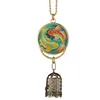 Pendentif vierge Sublimation Désodorisants Désodorisant d'impression par transfert thermique Personnalisé DIY Cadeau Pendentifs ronds Ornements de cage à oiseaux RRD13251