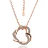 rose gold heart locket necklace