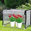 Andra trädgårdstillbehör Rostfritt stål Multifunktionellt varmt hus Små växter Växthus Skydda Box Rainproof Pot Cover Flower Shelter Plan