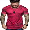Mens Tie Dye t shirts 2021 Youth Fashion Street T-shirt Summer Men's Casual Short-sleeved Boy Round Neck Fitness Tees