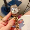 Högkvalitativa Lady Watches Top Märke Designer Diamond Alla rostfritt stålband Armbandsur Quartz Women Watch Girl Alla hjärtans nuvarande julmors daggåva