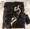 Vescovo Natural Mulberry Silk Bedding Sets Linen Bedclothes Sheet Queen Twin Size 210706