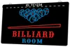 TC1234 Billard Pool Room Open Light Sign Gravure 3D bicolore