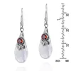 Dangle & Chandelier White Moonstone Silver Plated Drop Earrings Fashion Vintage Teardrop Water Pear Shaped Long For Women