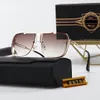 Neueste Herren-Sonnenbrille, Mode-Sonnenbrille, Designer-Frau, Graugold, Punk-Stil, Zukunftssinn, Metallrahmen-Design, Federscharnier, UV400, luxuriöse Sonnenbrille, 6-Farben-Box