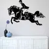 Autocollants muraux de course Jockey manship vinyle décalcomanie chambre salon décoration peintures murales cheval Polo saut O155