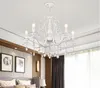 Pendant Lamps American Crystal Chandelier Simple Dining Room Living Net Red Bedroom Lamp Modern Light Luxury Wrought Iron European Clothi
