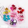 Girls Rings Jewelry Childrens Accessories Kids Earrings Children Tassel Crystal Pearls Princess 7Pairs Sets Ear Clip Charms B60405079689