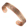 Vintage Copper Magnet Energy Bracelet Open Magnetic For Men Bangle