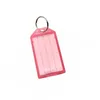 Färgplastbagage TAG KEYCHAIN ​​PENDANT HOTEL DIY TAGS Card Key Ring 5 Färger