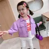 Frühling Ankunft Mädchen Langarm Denim Mantel Kinder Koreanische Design Jacken Mädchen Mäntel 210528