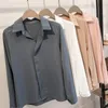 Blouse Solid Femmes Harajuku Camisa Stripes Chemise Tempéramament Court V-Court Top Haut Élégant Mode Commuter Commuter Wear X0521