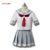 Anime giapponese Love Live Sunshine Costume Cosplay Takami Chika Ragazze Sailor Uniforms Aqours School Y0913