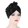 Bonnet / Crâne Casquettes Femmes Chapeaux Printemps Eté Floral Bonnet Chapeau Musulman Stretch Turban Cap Perte De Cheveux Chapeaux Hijib All-match Delm22