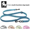 Truelove 7 In 1 Multi-Function Adjustable Dog Lead Hand Free Pet Training Leash Reflective Multi-Purpose Walk 2 s 211026