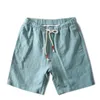 Summer Men Casual Short Male Cotton Linen Plus Size XXX 5XL 6XL 7XL Breeches Shorts Drawstring Elastic Waist Bermuda 210518