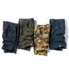 100% bomull last shorts män camouflage sommar militär casual mäns korta byxor varumärke kläder camo män cargo shorts 210603