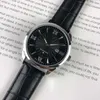 2024 high quality OMG fashion men's watch solid color simple style dial display calendar with buckle belt