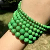 Autres perles de pierre turquoise de ligne d'or naturel vert 6/8/10mm rondes en vrac pour la fabrication de bijoux collier à faire soi-même bracelet accessoires Rita22