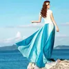 Kjolar kvinnor chiffon long lady flickor strand sundress kjol en storlek flerfärgad full cirkel matchande bohemian