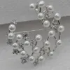Stift broscher ly stjärnstil liten 4,5 mm sötvatten pärla rund brosch hänge Seau2222