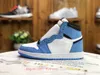 Jumpman University Blue 1 1s Basketball Shoes Mens Women Pollen Seafoam Fragment Bred Patent Turbo Green Hyper Royal J Balvin UNC Chicago Ow Banned Trainer Sneakers