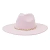 9.5см Широкие Brim Fedora Hats для женщин Воростенная джазовая шляпа Панама церковь свадебное платье шляпа Sombreros de Mujer