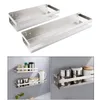 Bath Accessory Set Bathroom Corner Storage Rack Square Stainless Steel Shelves Wall Hanging