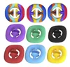 DHL Rainbow Fidget Grab Snap Squeepe Toy Party Party Рука Snappers Руки Сила Рукоятки захватывает Сжатие сенсорных игрушек