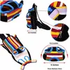 Мода Pet Dog Carrier рюкзак Rainbow Ralittics Camouflage Открытый Путешествия Дышащие Сумки Дышащие ручки для маленьких собак Кошки (L, BULE)