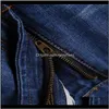 Clothing Apparel Drop Delivery 2021 Mens Big Boot Cut Leg Flared Loose Fit High Waist Male Designer Classic Denim Jeans Pants Bell Bottom I8Q