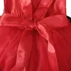 Kızın Elbiseleri Elbise Düğün Kırmızı Çocuk Giyim Çocuk Yıl Parti Noel Kız Sequins Prenses
