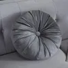 Yastık/dekoratif yastık 38cm/15inch kadife pileli yuvarlak zemin yastık pouf atma ev kanepe dekor rahat yumuşak sandalye