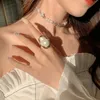 Statement Big Baroque Pearl Open Rings For Women 2021 New Jewelry Personality Ring Adjustable